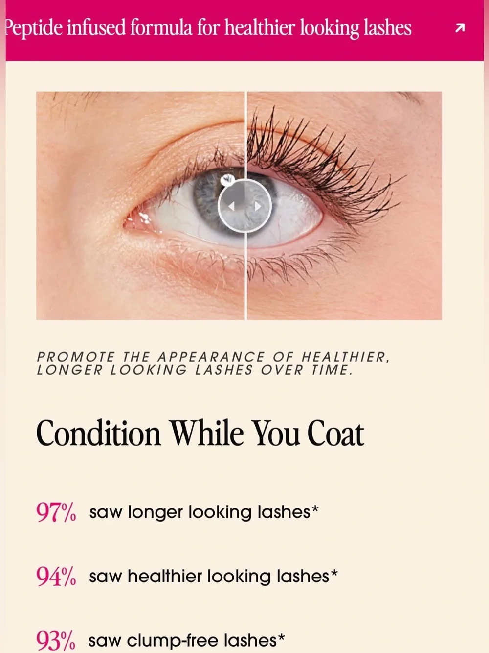 Grande Cosmetics / Peptide Conditioning Mascara / Black Noir